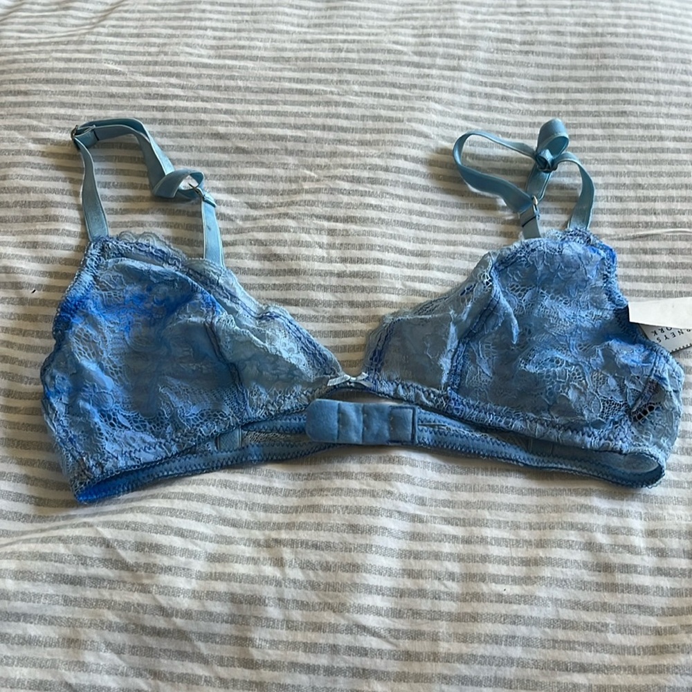 Deborah Marquit  Flower Soft Bra in Pastel Blue